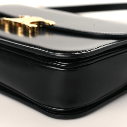 Celine Shiny Calfskin Medium Triomphe Black 9 of 9