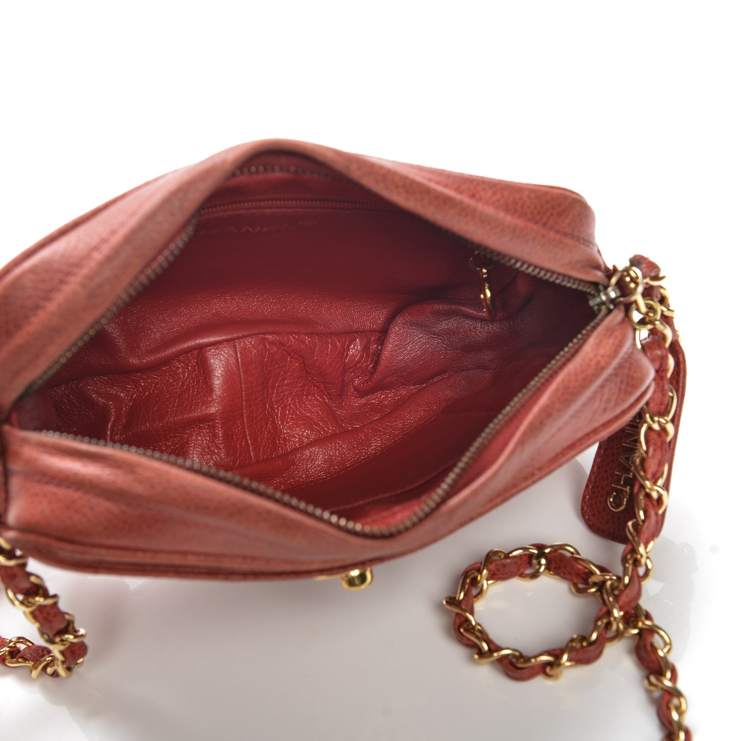 Chanel Caviar Quilted Camera Case Red 5 of 13