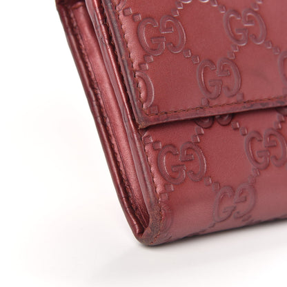 Gucci Guccissima Lovely Heart Continental Wallet Red 8 of 10