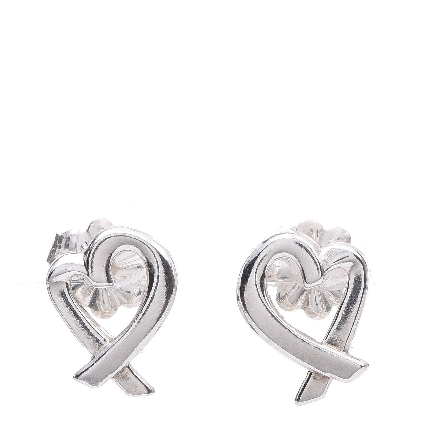 Tiffany Sterling Silver Mini Paloma Picasso Loving Heart Earrings 1 of 6