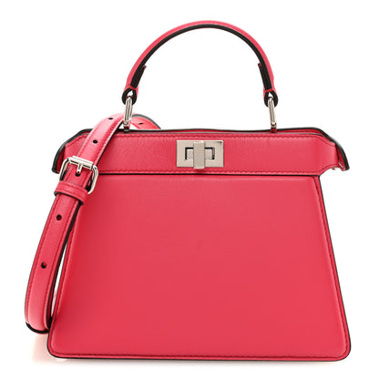 Fendi Shiny Nappa Petite Peekaboo I SEE U Satchel Lampone 1 of 11