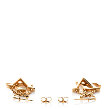 Louis Vuitton Metal LV Optic Earrings Gold 3 of 4