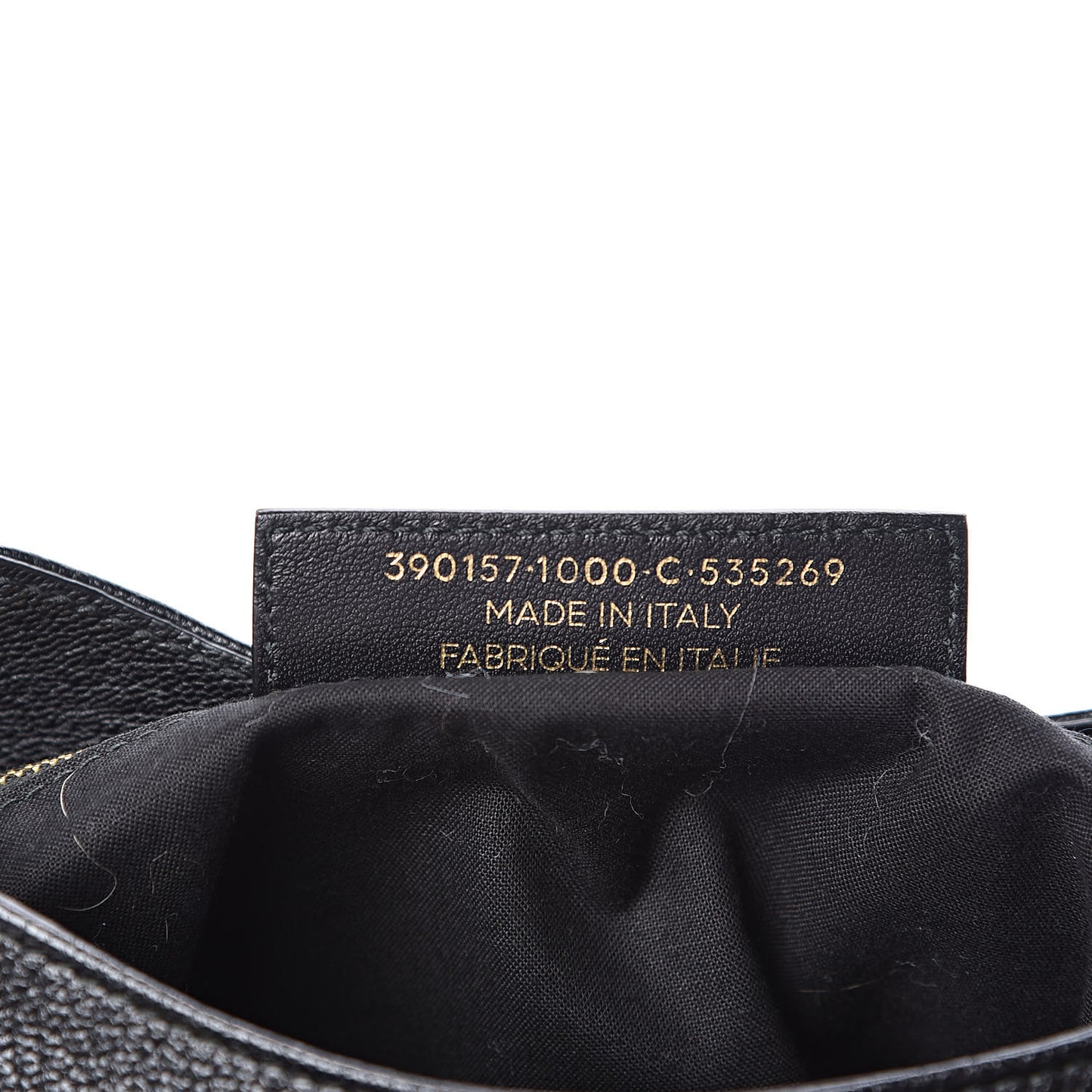 Chevre Gold Metallic Edge Hardware Velo Black