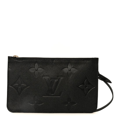 Louis Vuitton Empreinte Monogram Giant Neverfull MM Pochette Black 1 of 6