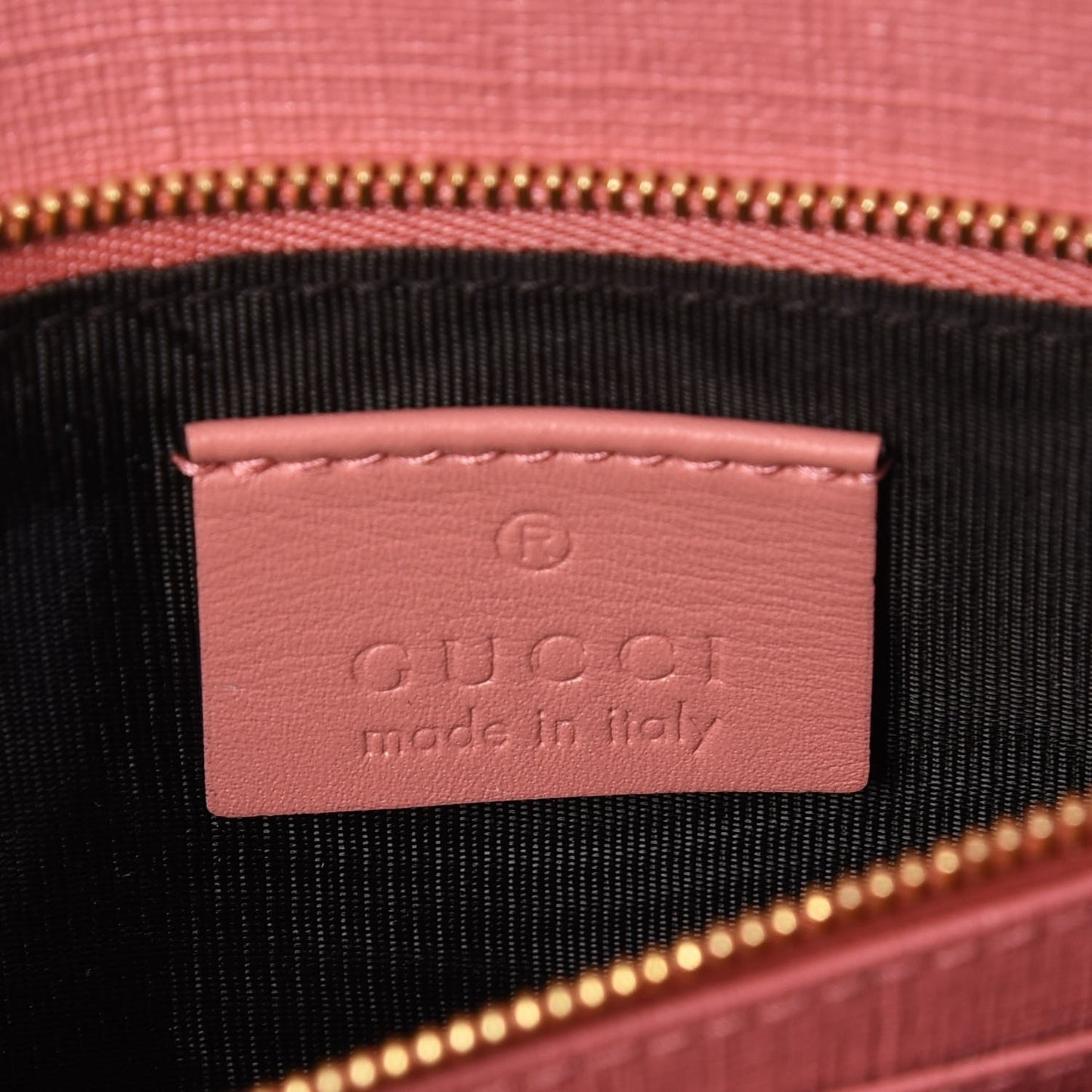 GG Supreme Monogram Face Embroidered Chain Wallet Pink