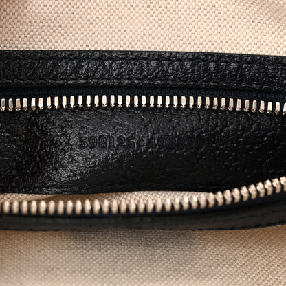Gucci GG Supreme Monogram Textured Dollar Calfskin Web Small Ophidia Half Moon Hobo Beige Blue 7 of 10