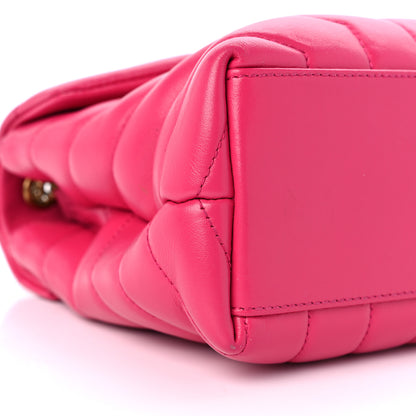 Saint Laurent Calfskin Y Quilted Monogram Small Loulou Chain Satchel Fresh Fuchsia 8 of 13
