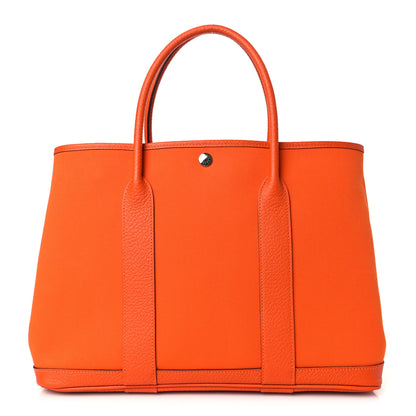 Hermes Toile Negonda Garden Party Tote 36 MM Orange 1 of 9