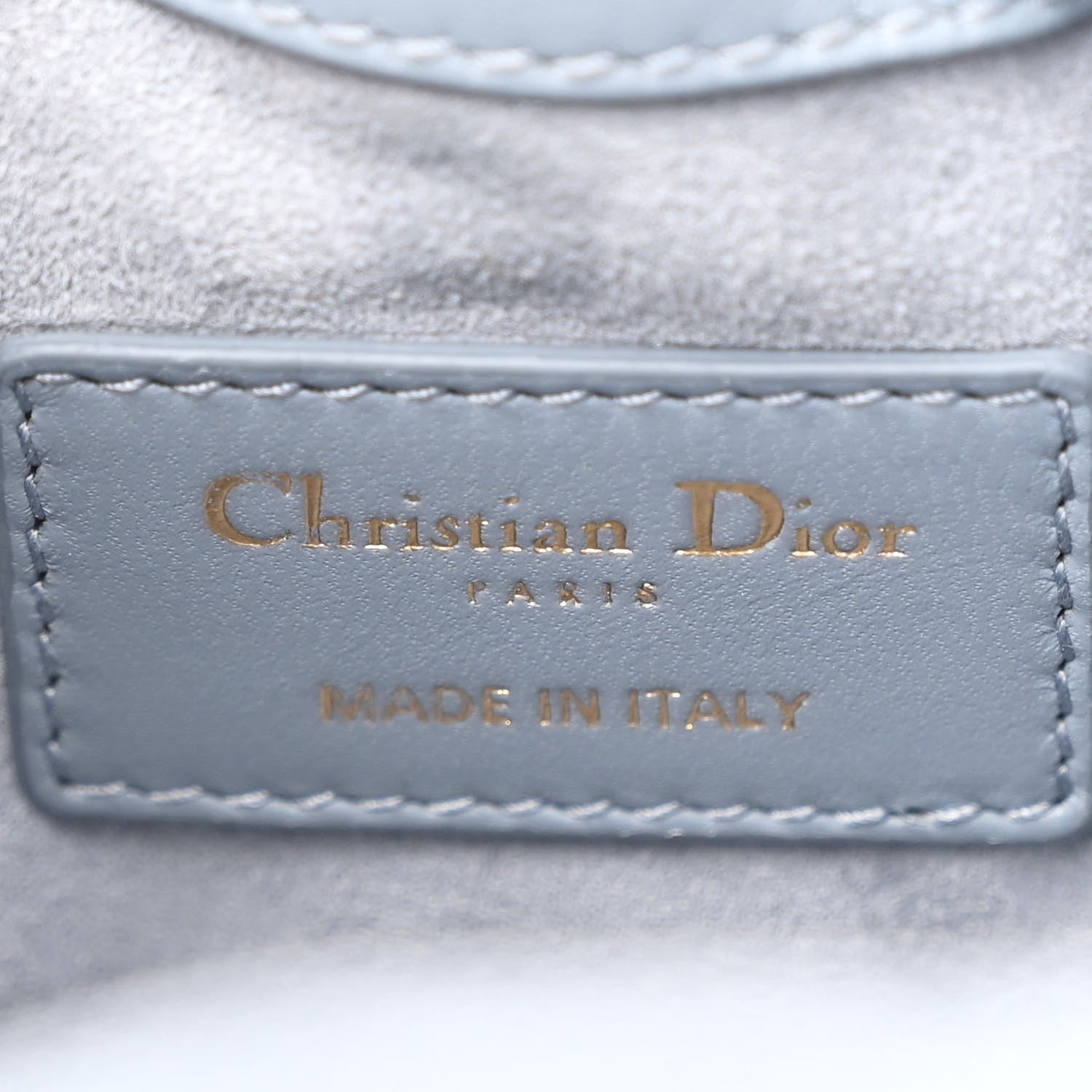 Christian Dior Lambskin Cannage Miss Dior Bucket Bag Cloud Blue