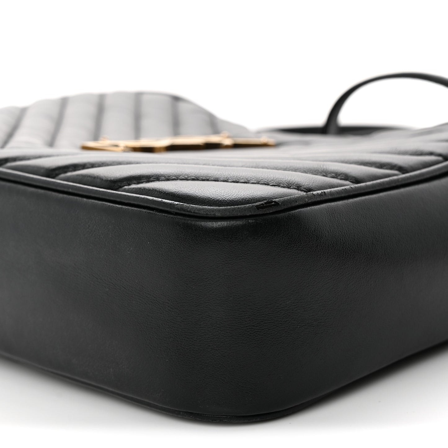 Calfskin Matelasse Monogram Lou Camera Bag Black