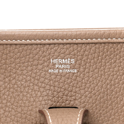 Hermes Taurillon Clemence Evelyne III PM Etoupe 6 of 10