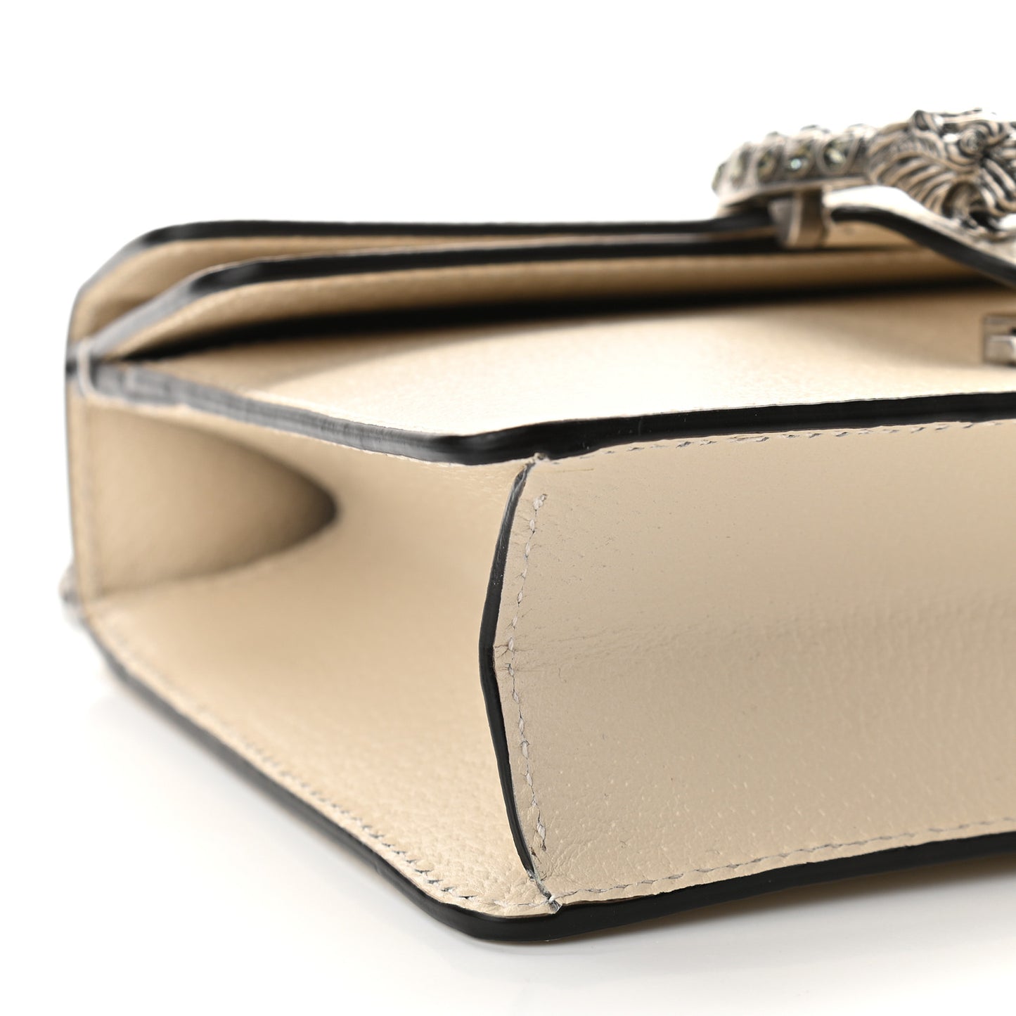 Textured Calfskin Crystal Mini Dionysus Shoulder Bag Mystic White