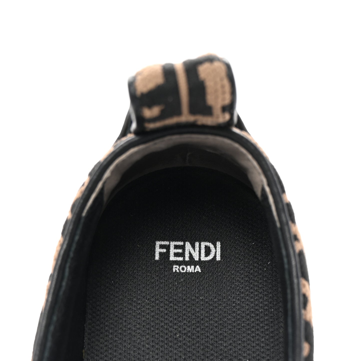 X SARA COLEMAN Canvas FF Vertigo Embroidered Womens Rise Slip On Sneakers 36.5 Tobacco Black