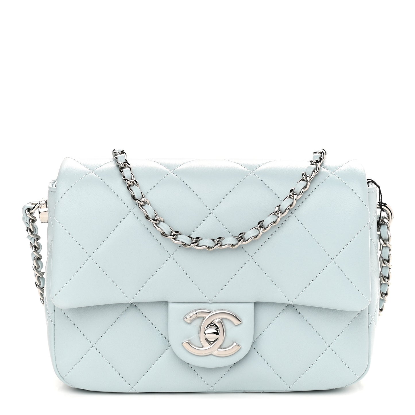 Lambskin Quilted Mini My Perfect Flap Light Blue