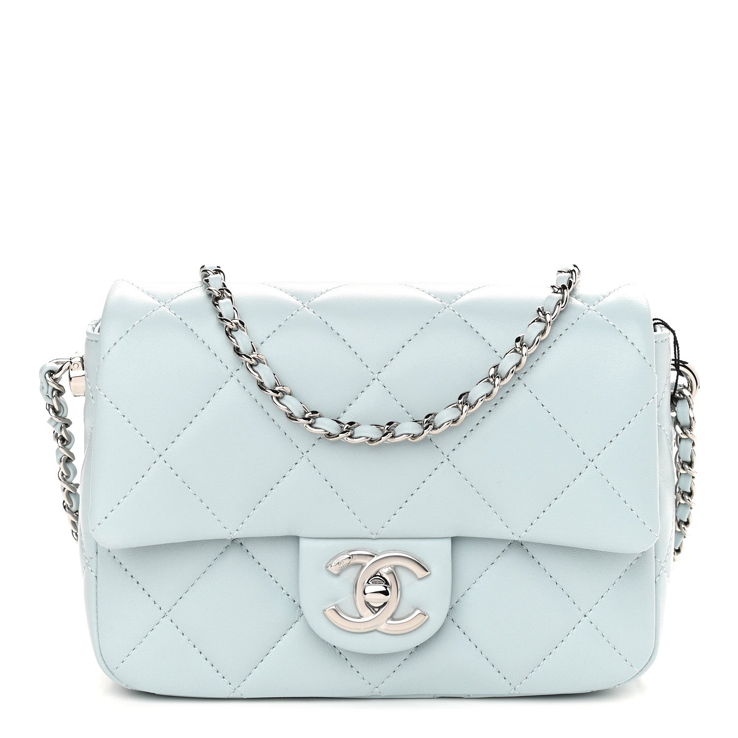 Chanel Lambskin Quilted Mini My Perfect Flap Light Blue 1 of 9
