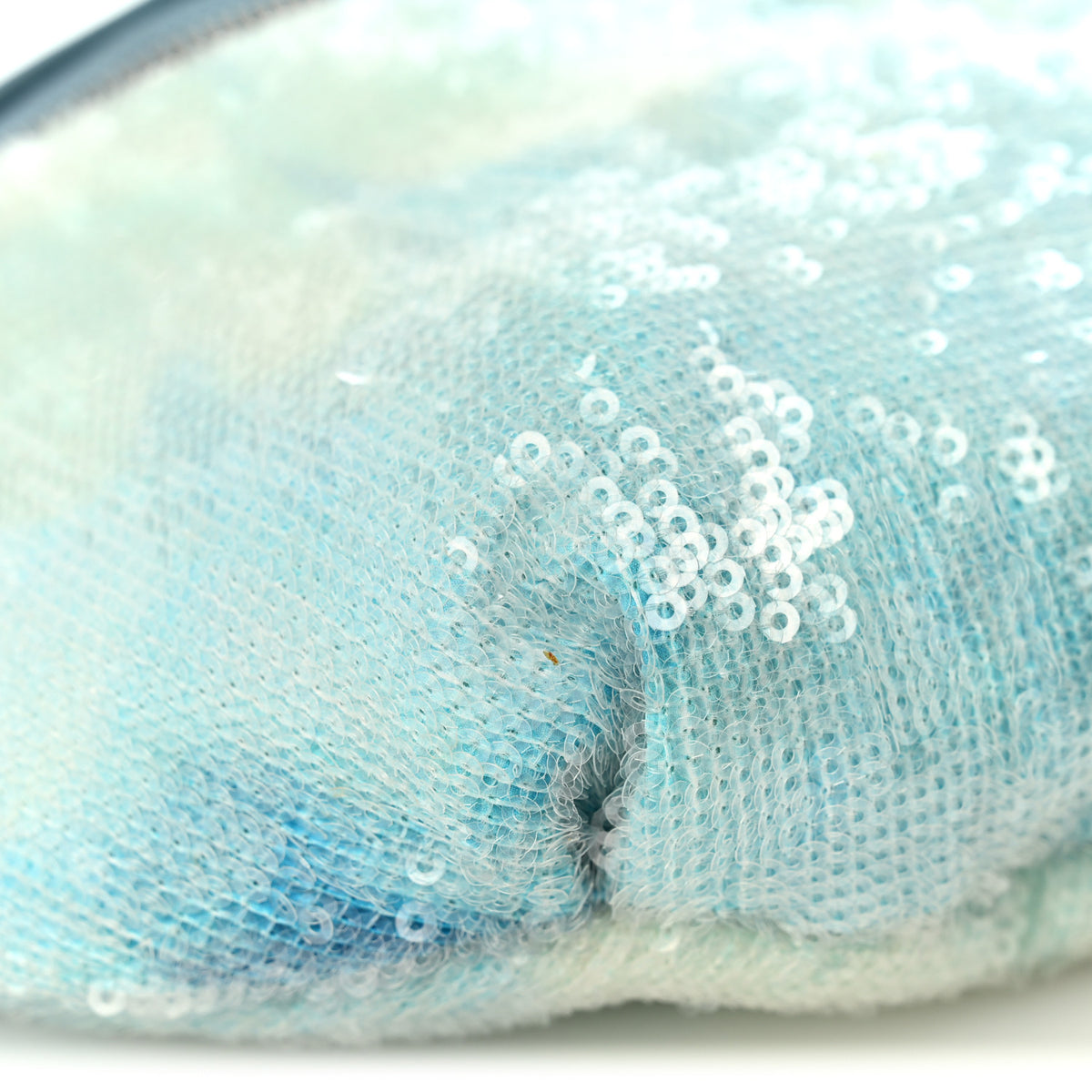 Sequin Waterfall Waist Bag Fanny Pack Light Blue