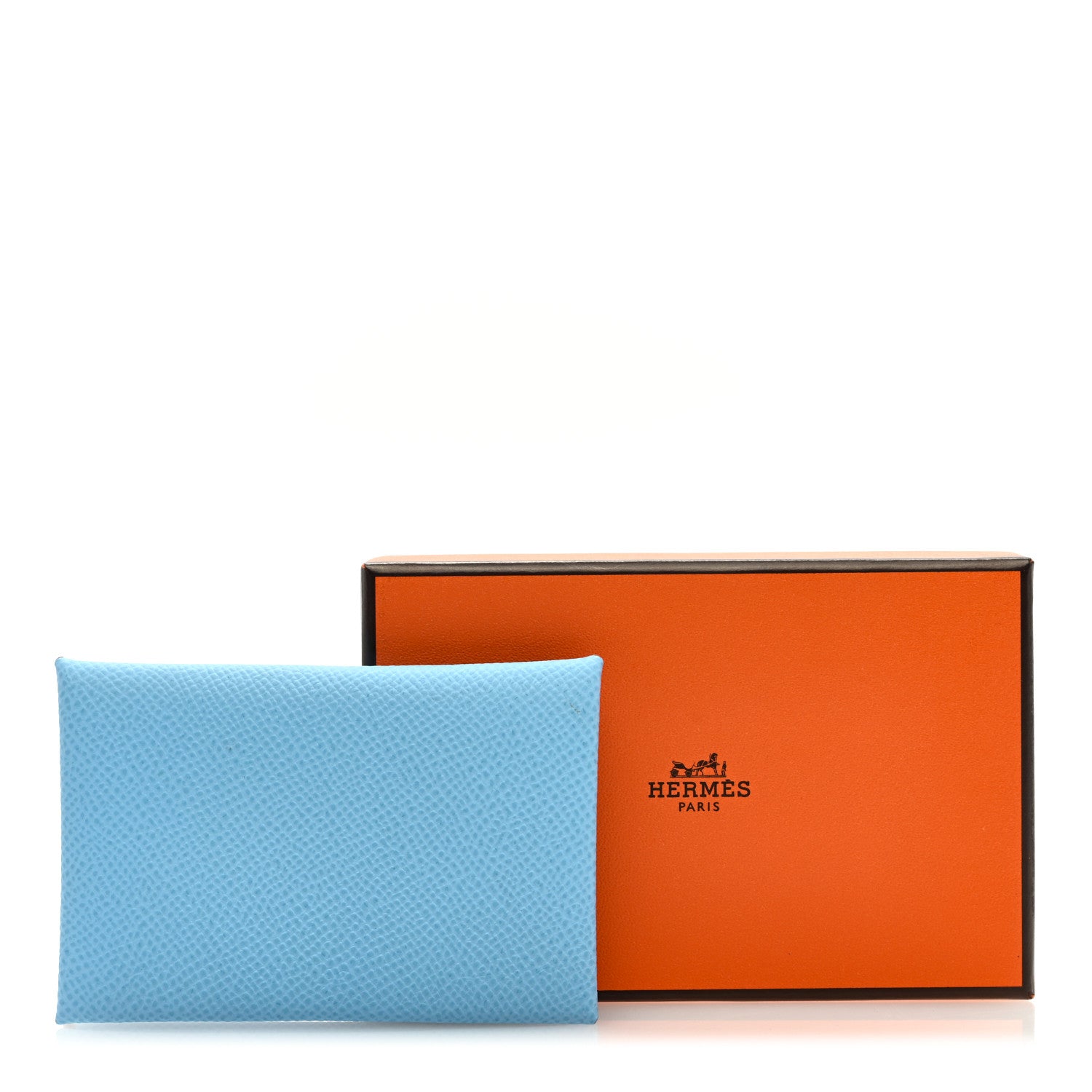 Hermes Epsom Calvi Card Case Celeste 7 of 7