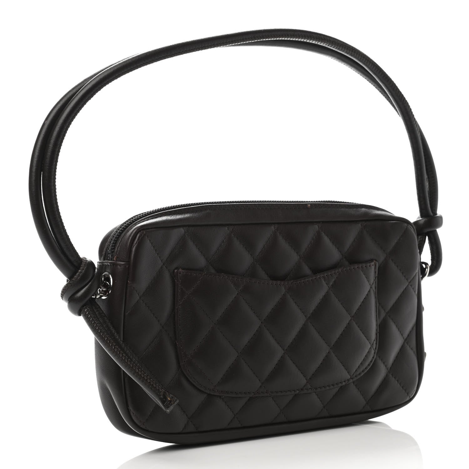 Chanel Calfskin Quilted Cambon Pochette Brown Beige 2 of 4