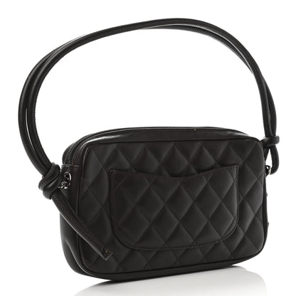 Chanel Calfskin Quilted Cambon Pochette Brown Beige 2 of 4