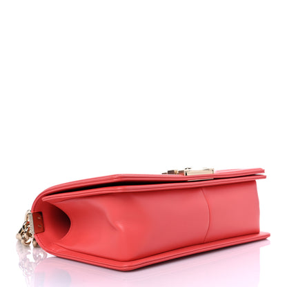 Chanel Calfskin Quilted Medium Boy Flap Coral 4 of 11