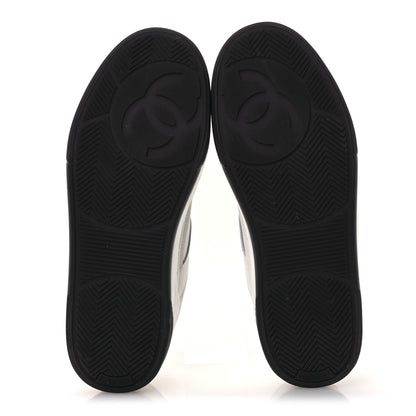 Chanel Calfskin CC Womens Sneakers 38 White Black 7 of 13