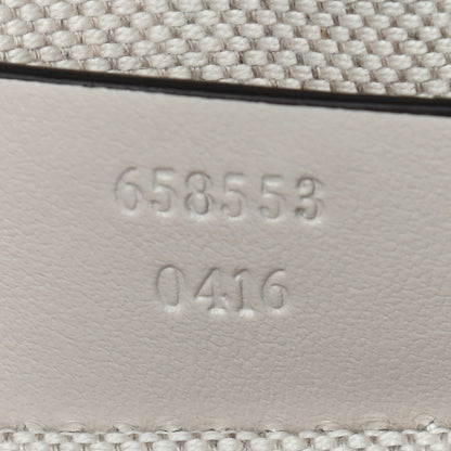 Gucci Calfskin GG Tennis Embossed Mini Double Zip Messenger Bag Mystic White 7 of 9