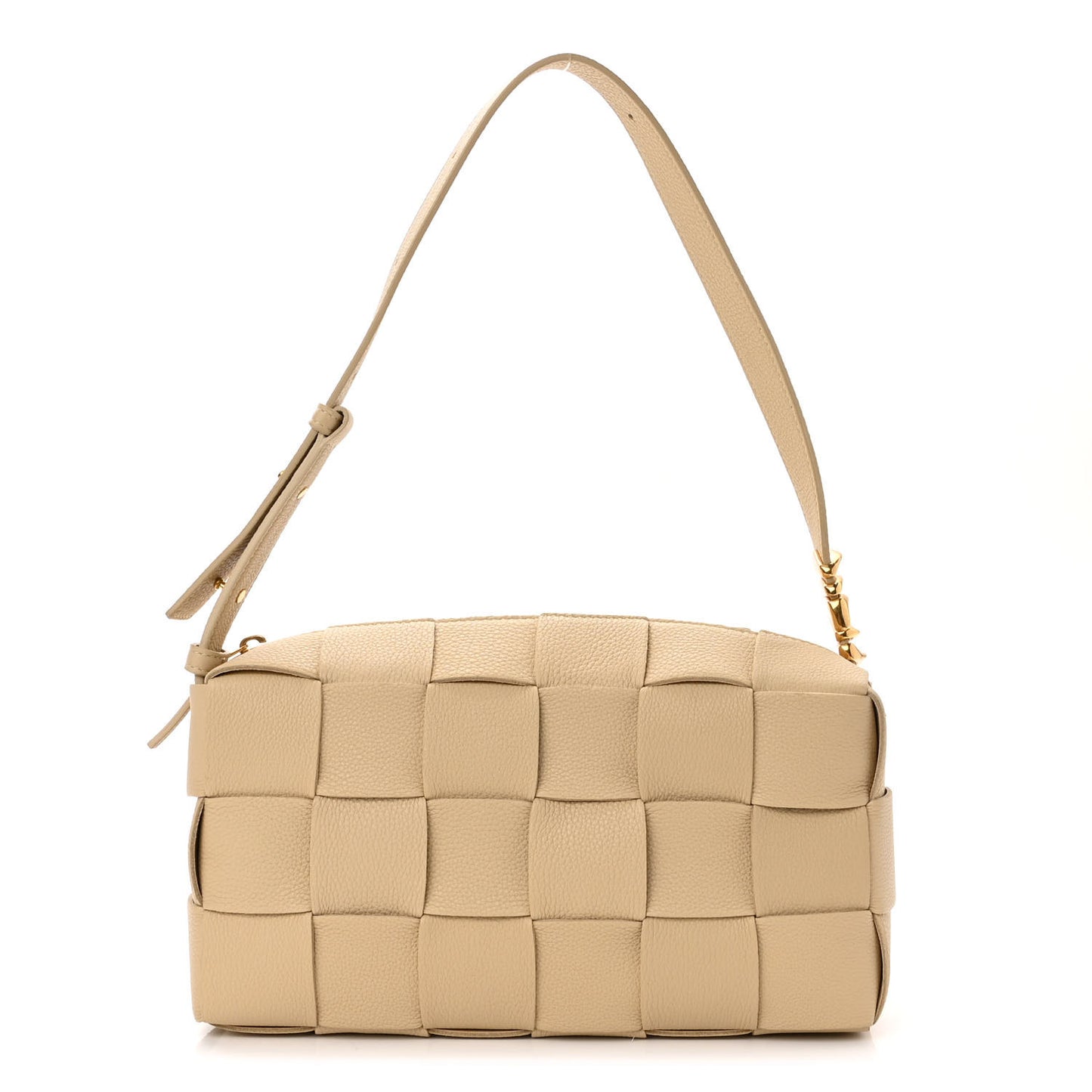 Grained Calfskin Maxi Intrecciato Cassette Crossbody Bag Porridge