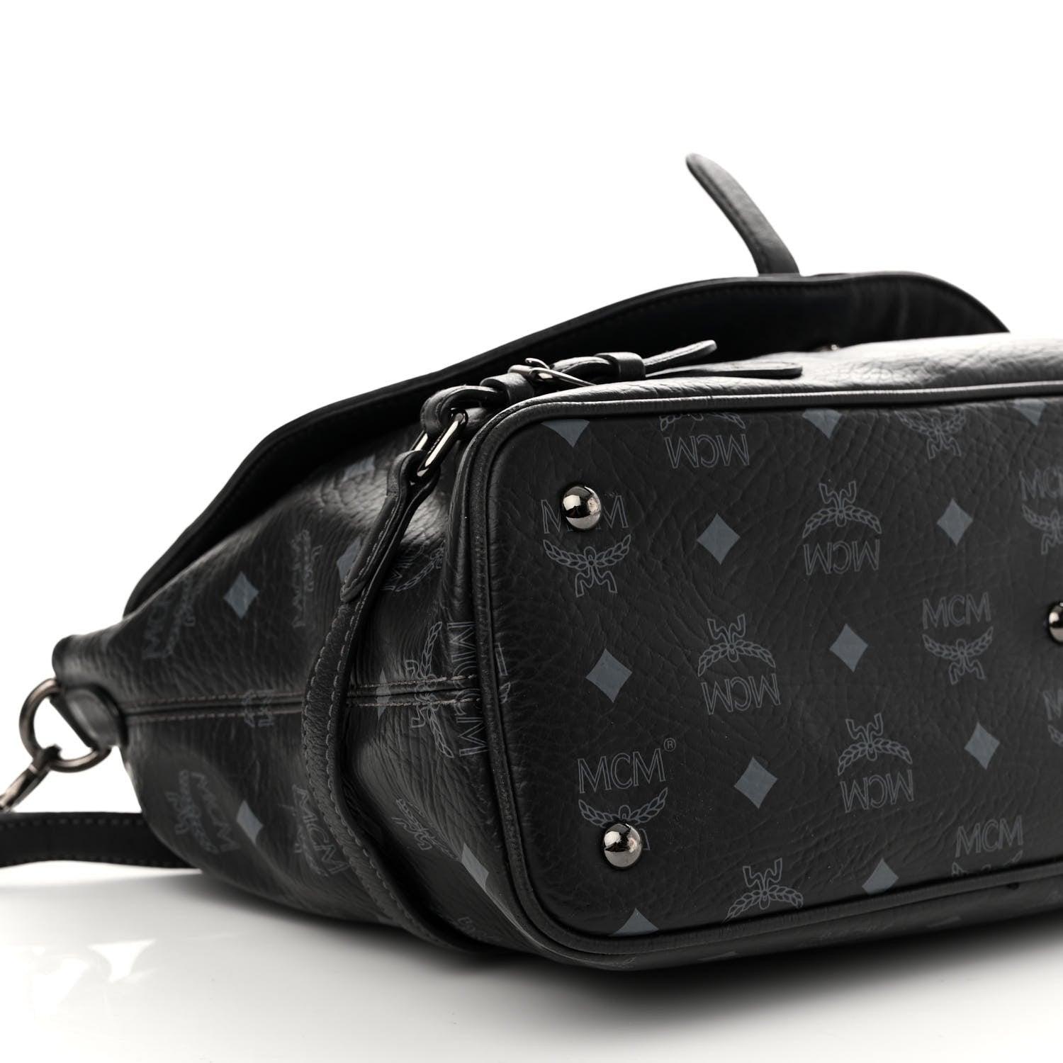 MCM Visetos Medium Satchel Black 8 of 12