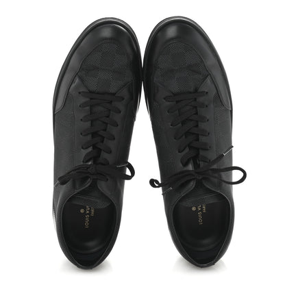 Louis Vuitton Calfskin Nylon Damier Offshore Sneakers 11 Black 2 of 9