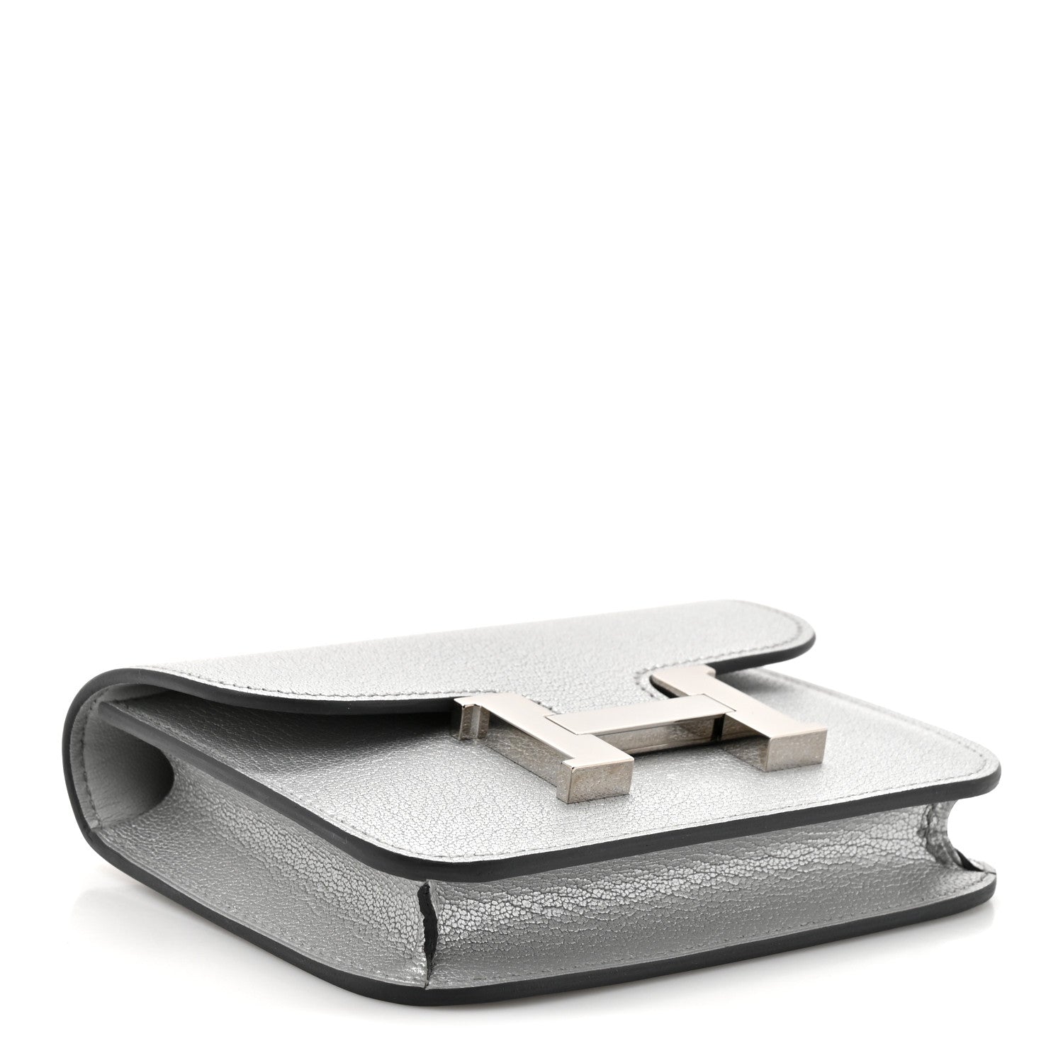Hermes Metallic Chevre Chamkilight Constance Slim Wallet Argent 5 of 11