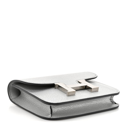 Hermes Metallic Chevre Chamkilight Constance Slim Wallet Argent 5 of 11