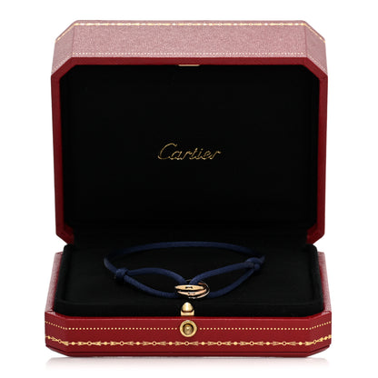 Cartier 18K Pink Yellow White Gold Trinity Adjustable Cord Bracelet Blue 5 of 5