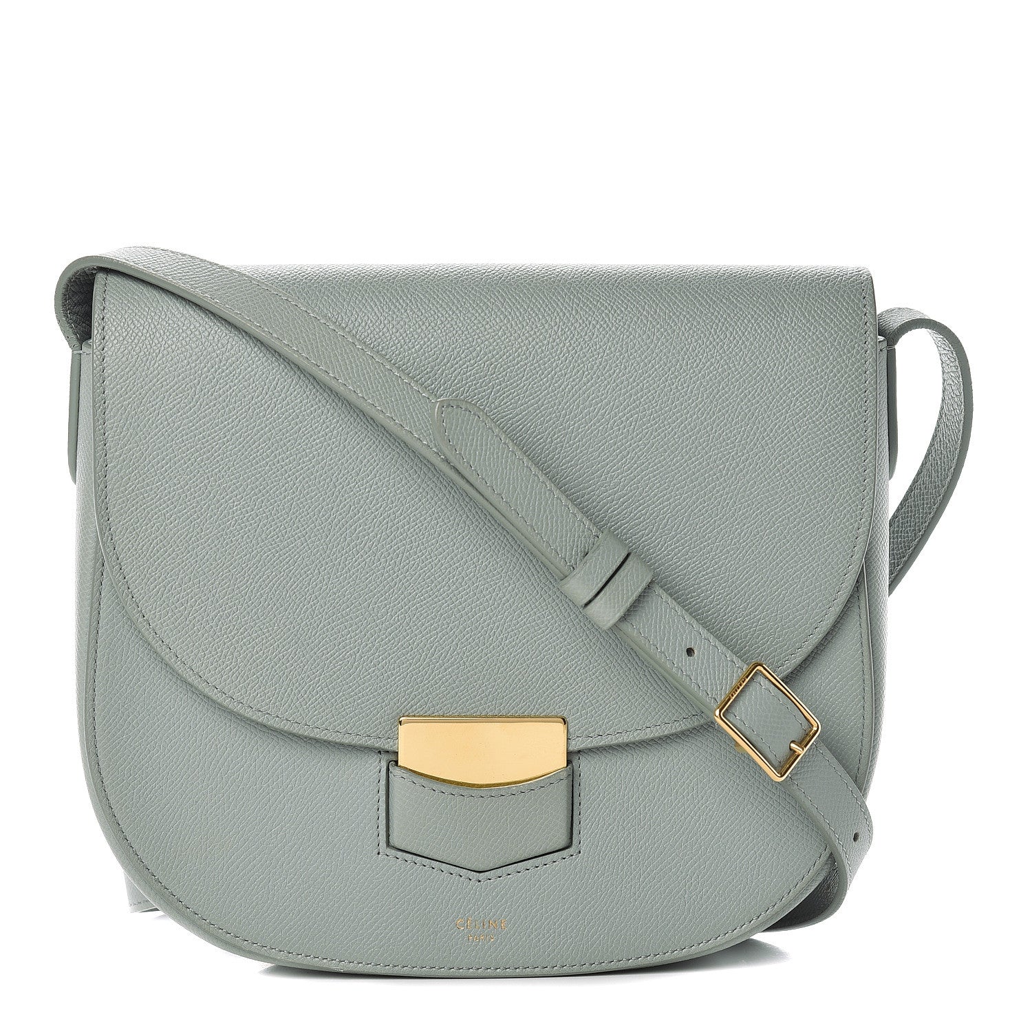 Celine Grained Calfskin Compact Trotteur Cloud 1 of 12