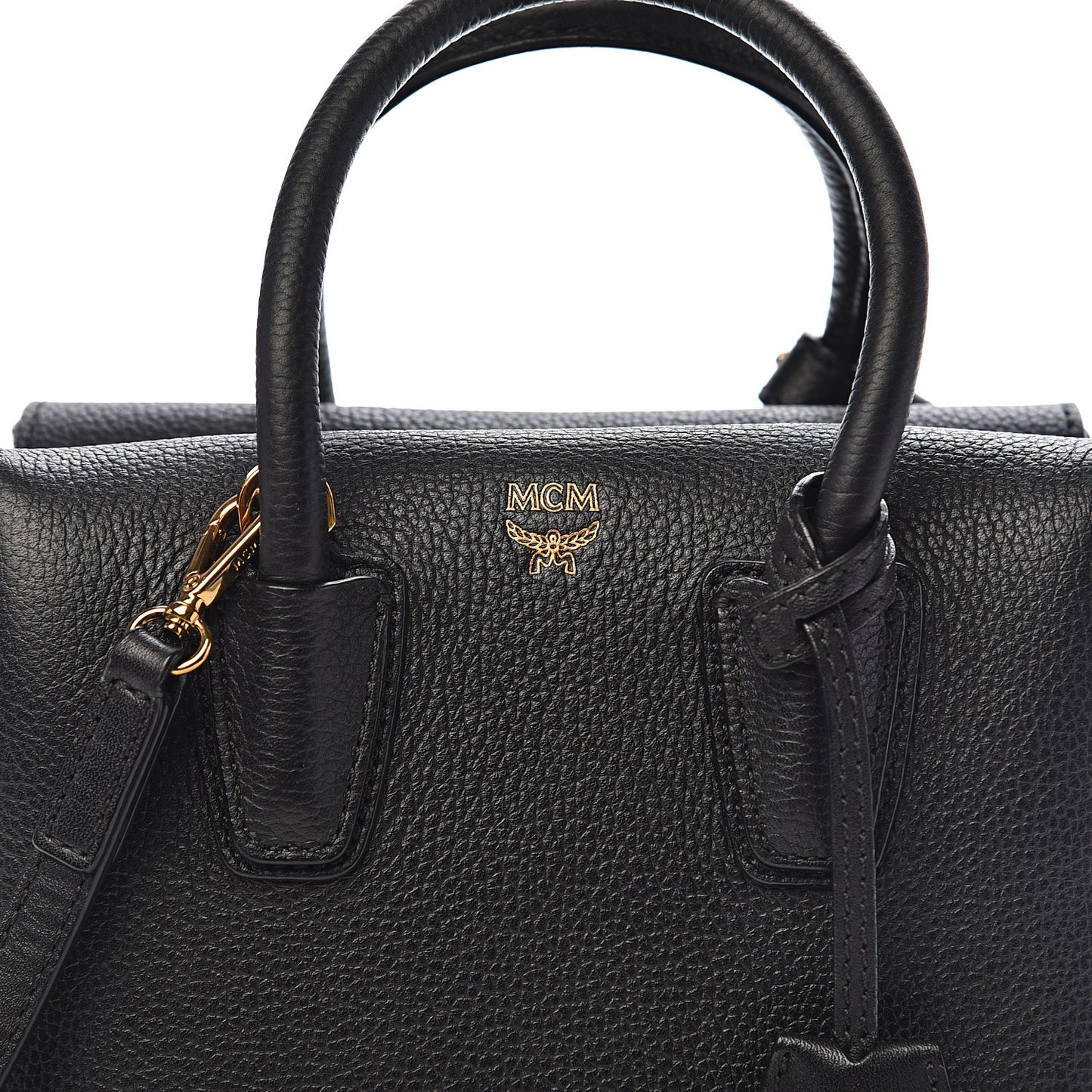 Grained Calfskin Mini Milla Tote Black