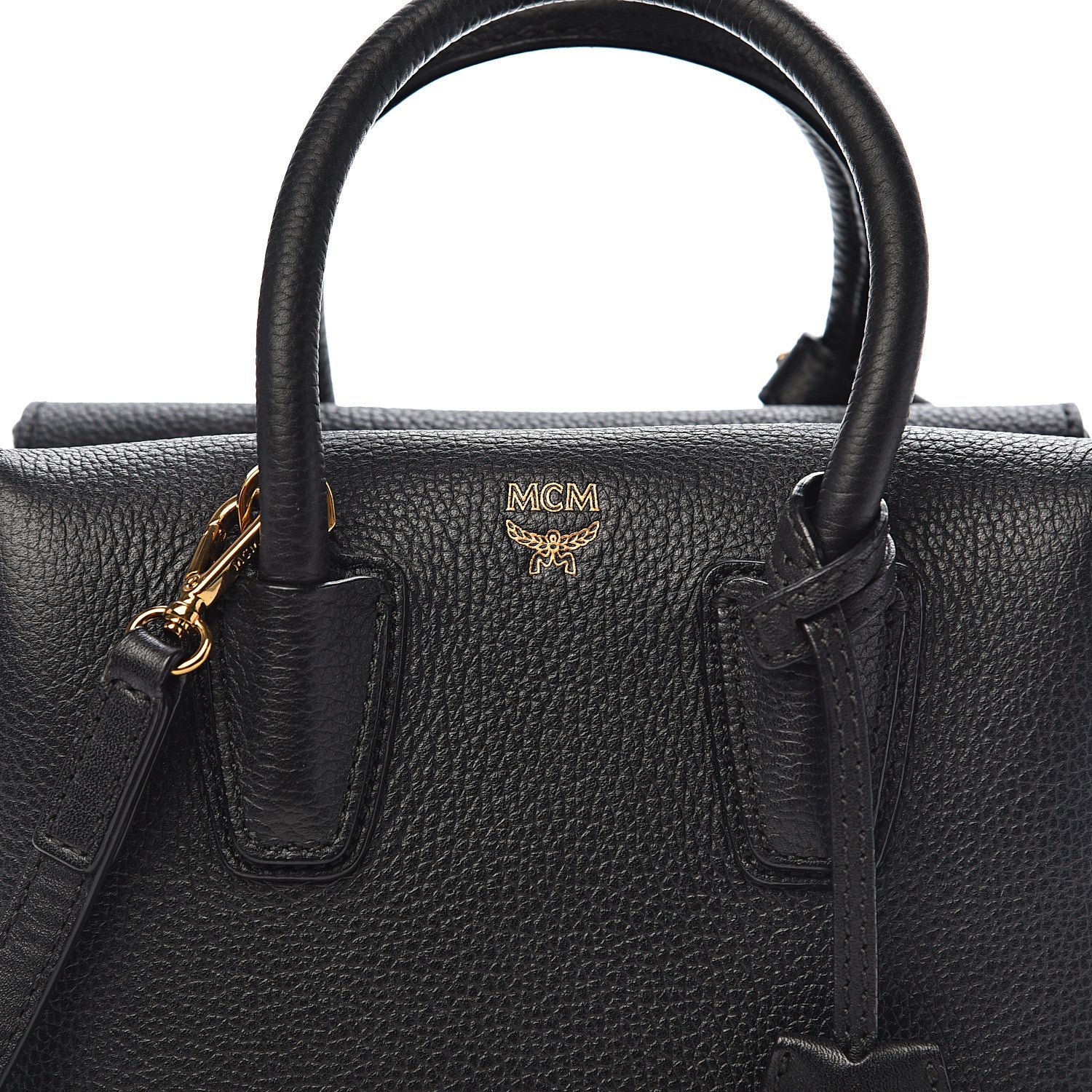 MCM Grained Calfskin Mini Milla Tote Black 11 of 11