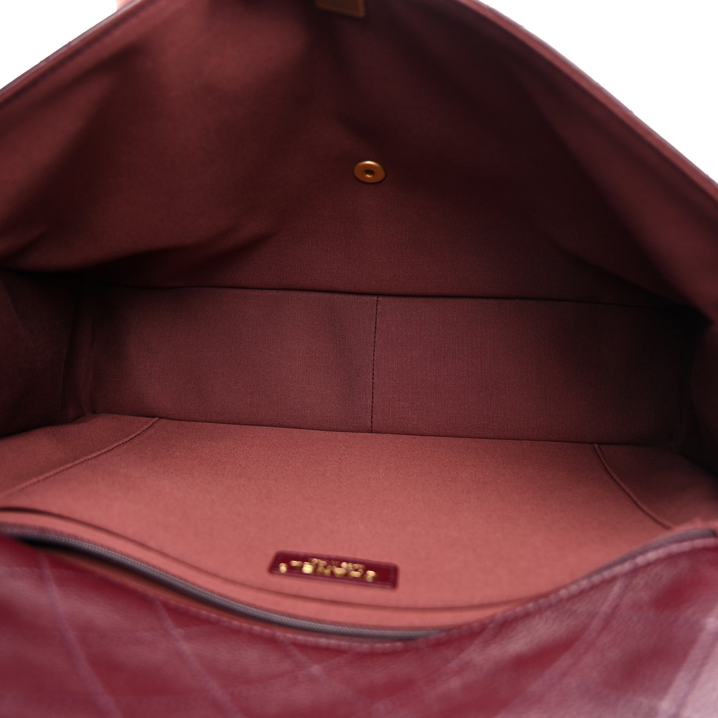 Grained Calfskin Quilted XXL Travel Flap Bag Burgundy