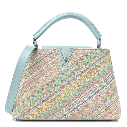 Louis Vuitton Tweed Taurillon Capucines BB Multicolor Light Blue 1 of 10
