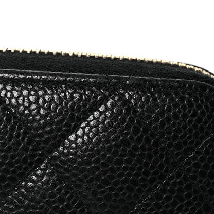 Chanel Caviar Quilted Large Gusset Zip Around Wallet Black 18 of 18