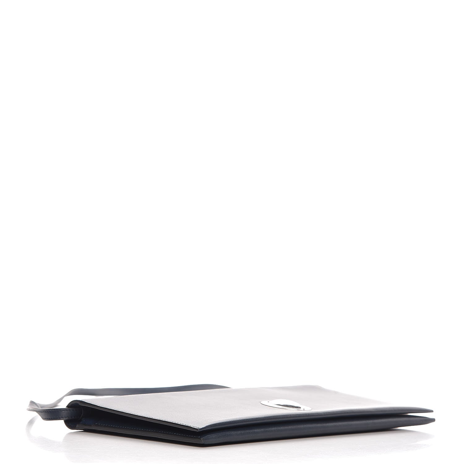 Celine Smooth Calfskin Oval Clutch Navy 4 of 8
