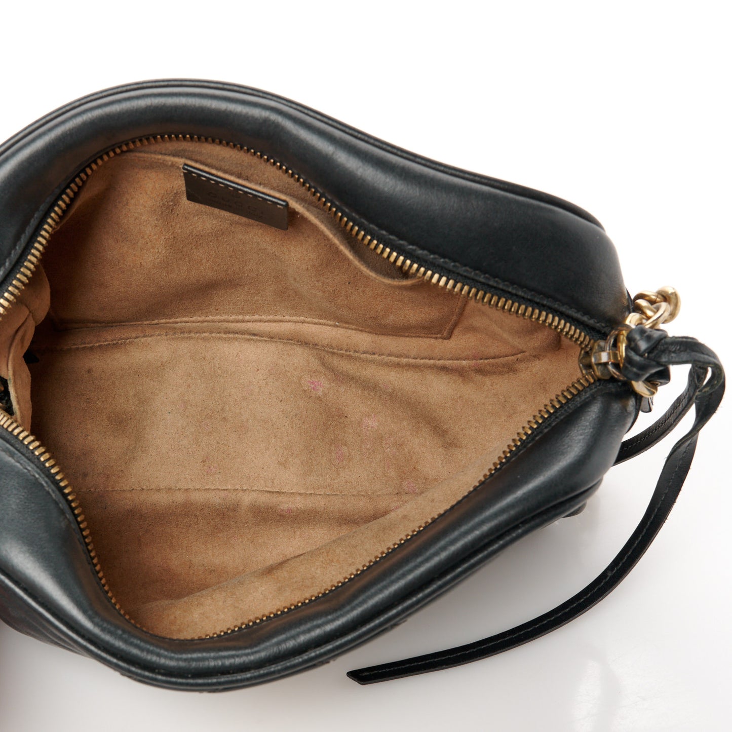 Calfskin Matelasse Small GG Marmont Chain Shoulder Bag Black