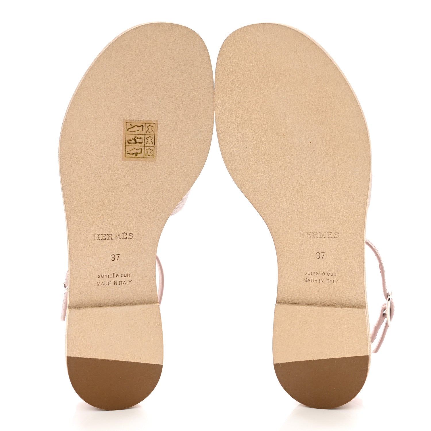 Hermes Epsom Santorini Sandals 37 Rose Porcelaine 37 Rose Porcelaine 5 of 9