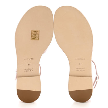 Hermes Epsom Santorini Sandals 37 Rose Porcelaine 37 Rose Porcelaine 5 of 9