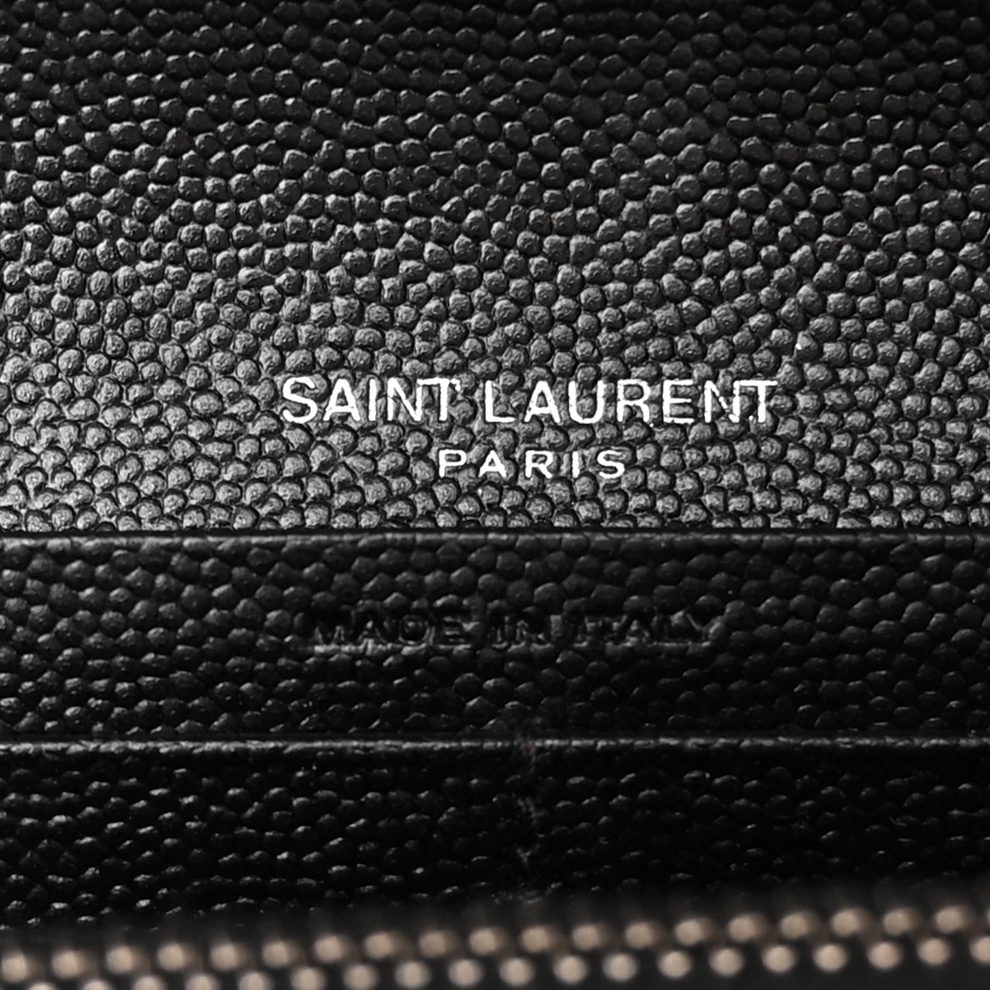 Grain De Poudre Matelasse Chevron Monogram Flap Wallet Black