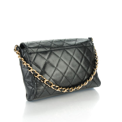 Chanel Caviar Quilted Flap Shoulder Bag Black 3 of 8