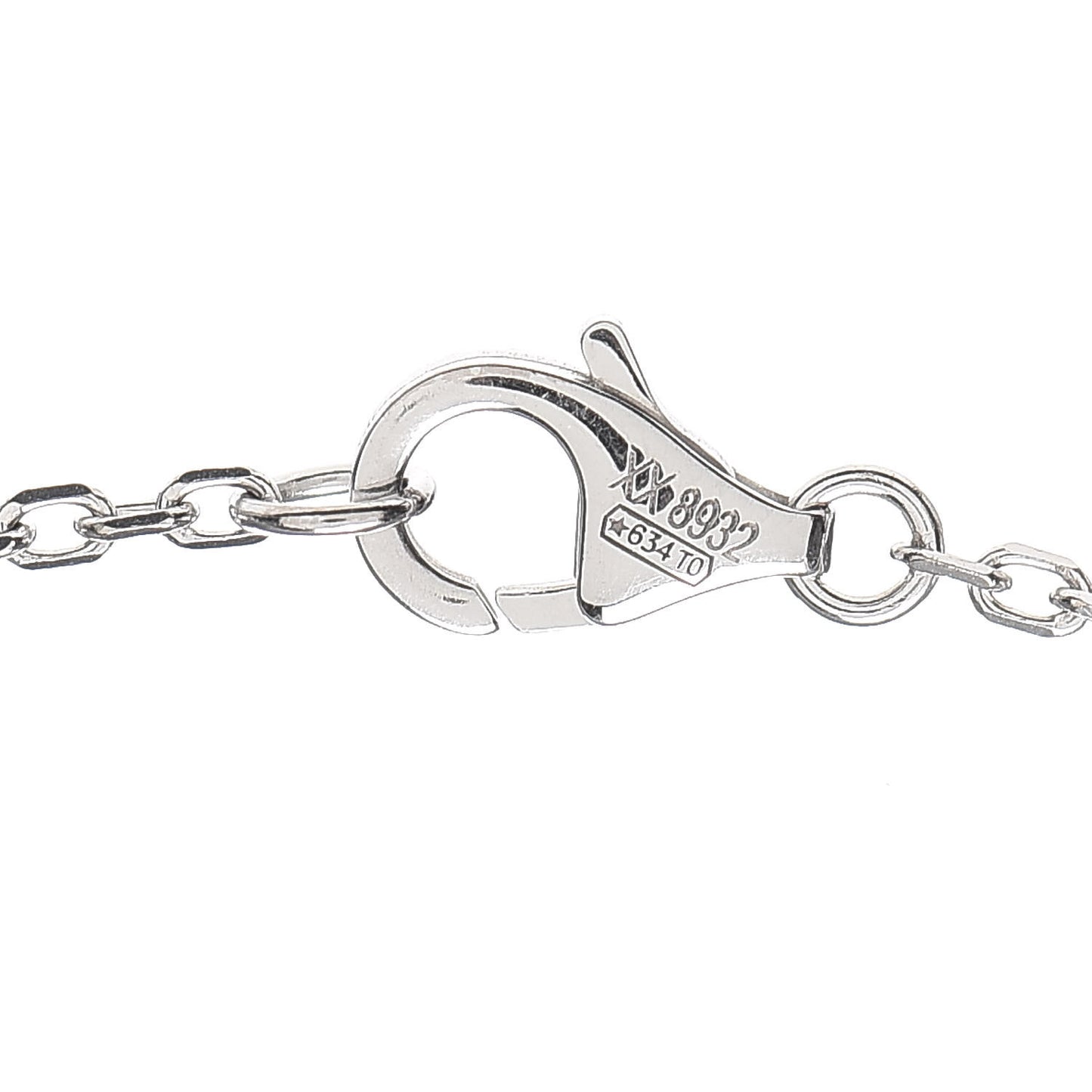 18K White Gold Diamond Interlocking LOVE Paved Necklace