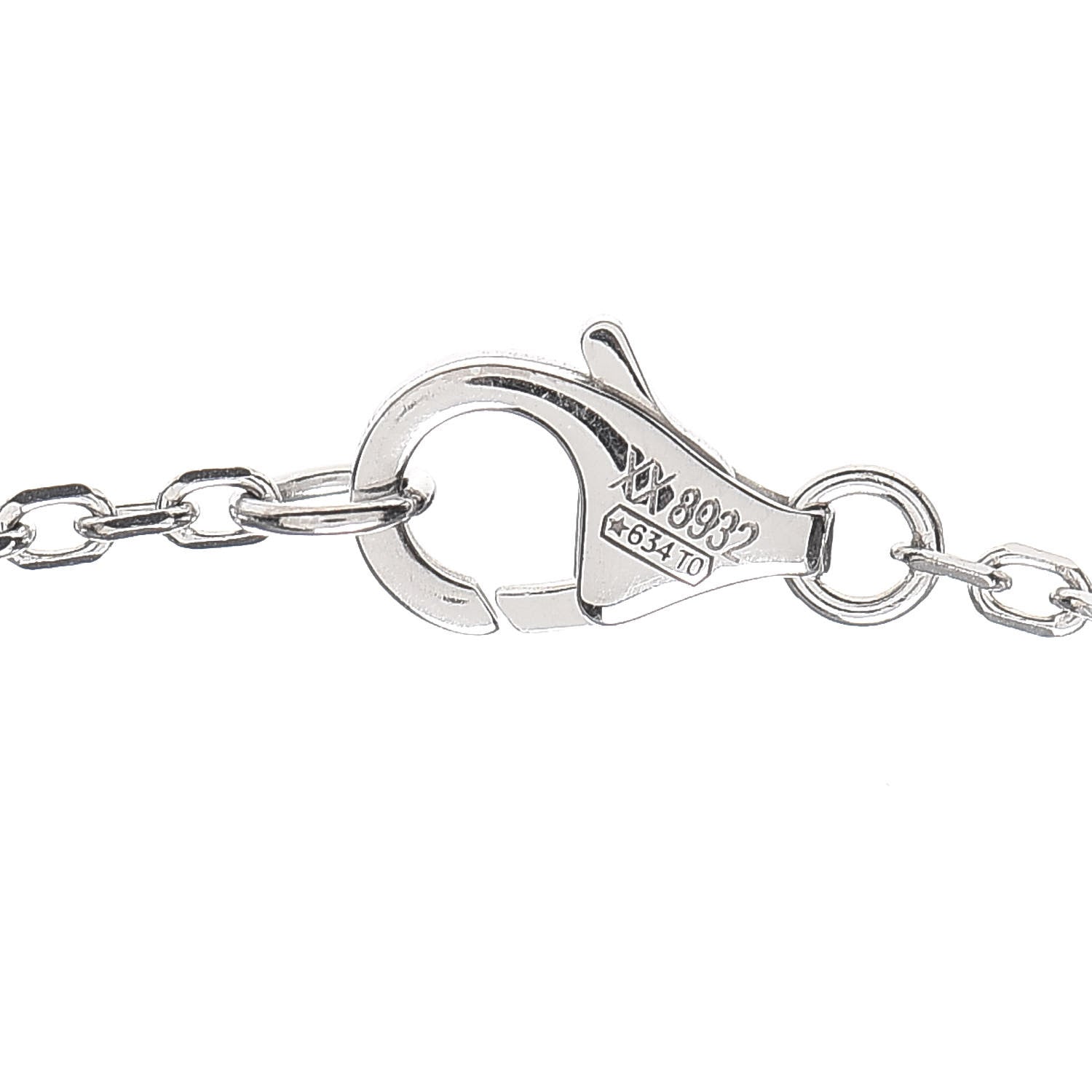 Cartier 18K White Gold Diamond Interlocking LOVE Paved Necklace 4 of 7