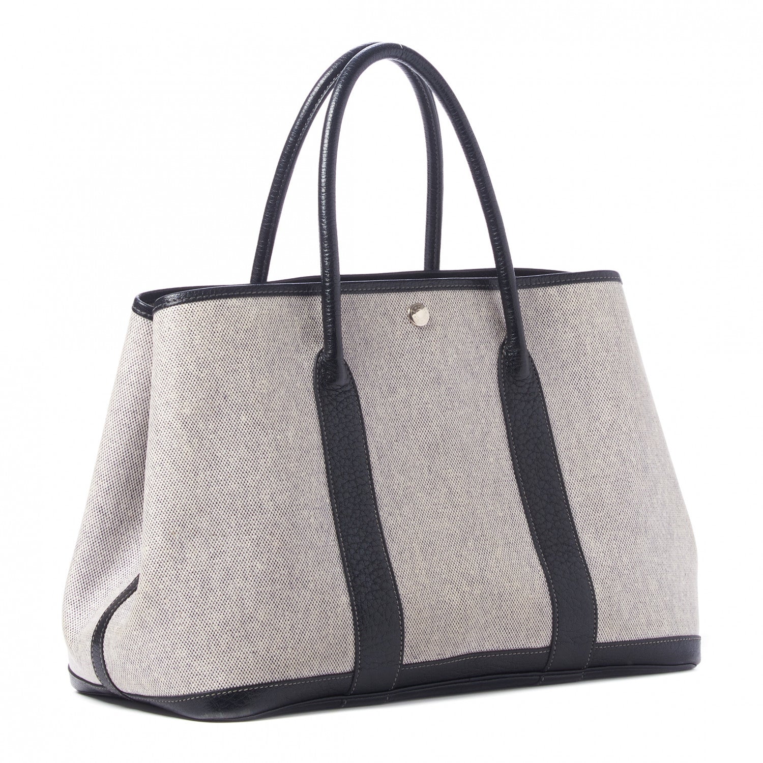 Hermes Buffle Skipper Toile Garden Party 36 MM Tote Black 3 of 8