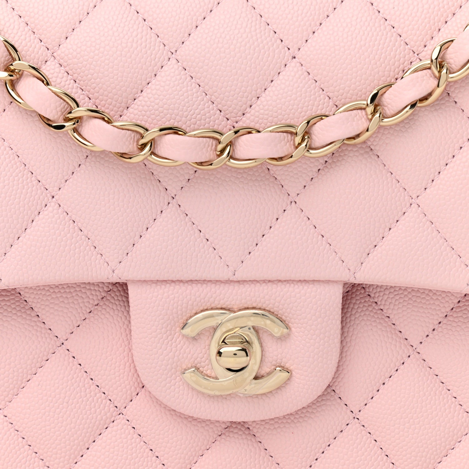 Chanel Caviar Quilted Medium Double Flap Light Pink 8 of 11