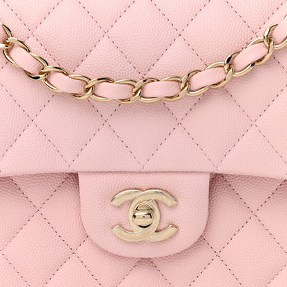 Chanel Caviar Quilted Medium Double Flap Light Pink 8 of 11