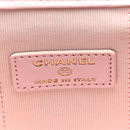 Chanel Lambskin Quilted Top Handle Mini Vanity Case With Chain Light Pink 6 of 11